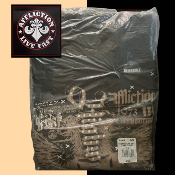 Affliction Highway Drifters Long Sleeves Reversible Thermal Size 3X - Picture 11 of 11